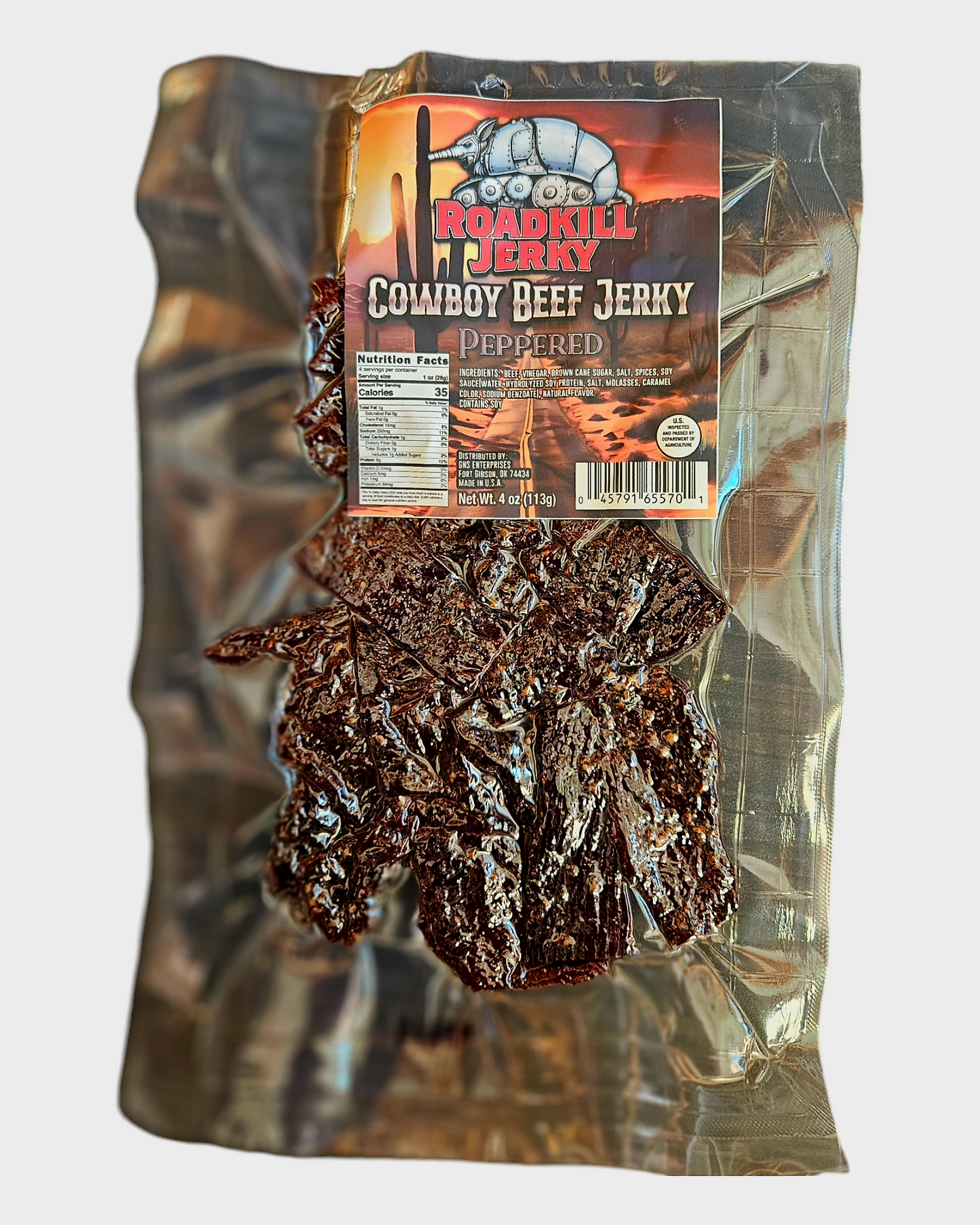 Peppered Cowboy Beef Jerky 4oz